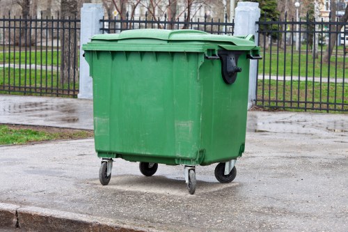 Luton commercial waste collection vehicles parked outside a transfer station