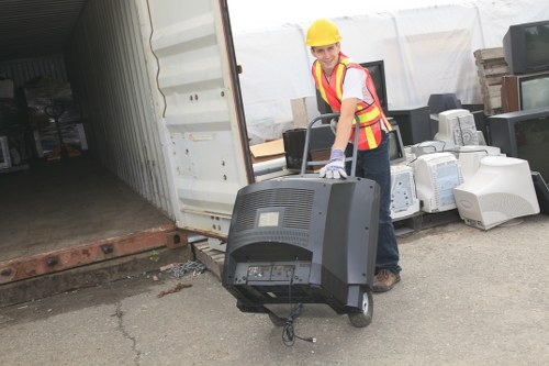 Recycling process and waste sorting at a Luton construction site